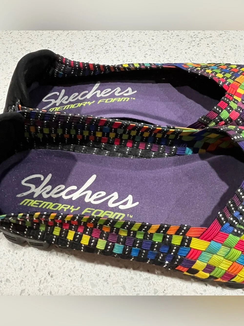 Skechers EZ Flex 2 Delphi Slip-on Multi Color Flat Comfort Shoes Women’s SZ 8.5